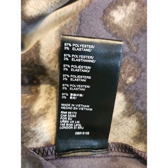 Urban Outfitters Mallory Slip Dress S/P Cowl Neck Bleached Black & White Mini - Picture 9 of 9